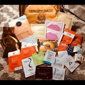 30 High End masks/Face, Body travel & sample sizes